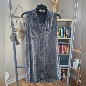 Velvet Heart Button Up Dress